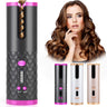Nyvore Rechargeable Automatic Hair Curler Women Portable Hair Curling Iron LCD Display Ceramic Curly Rotating Curling Wave Styer