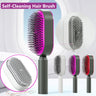 Nyvore Self Cleaning Hair Brush For Women One-key Cleaning Hair Loss Airbag Massage Scalp Comb Anti-Static Hairbrush
